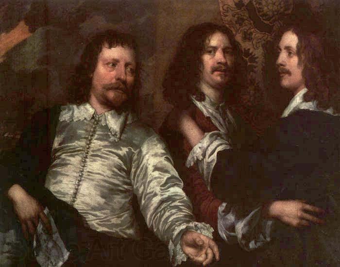 William Dobson The Painter with Sir Charles Cottrell and Sir Balthasar Gerbier by William Dobson Spain oil painting art